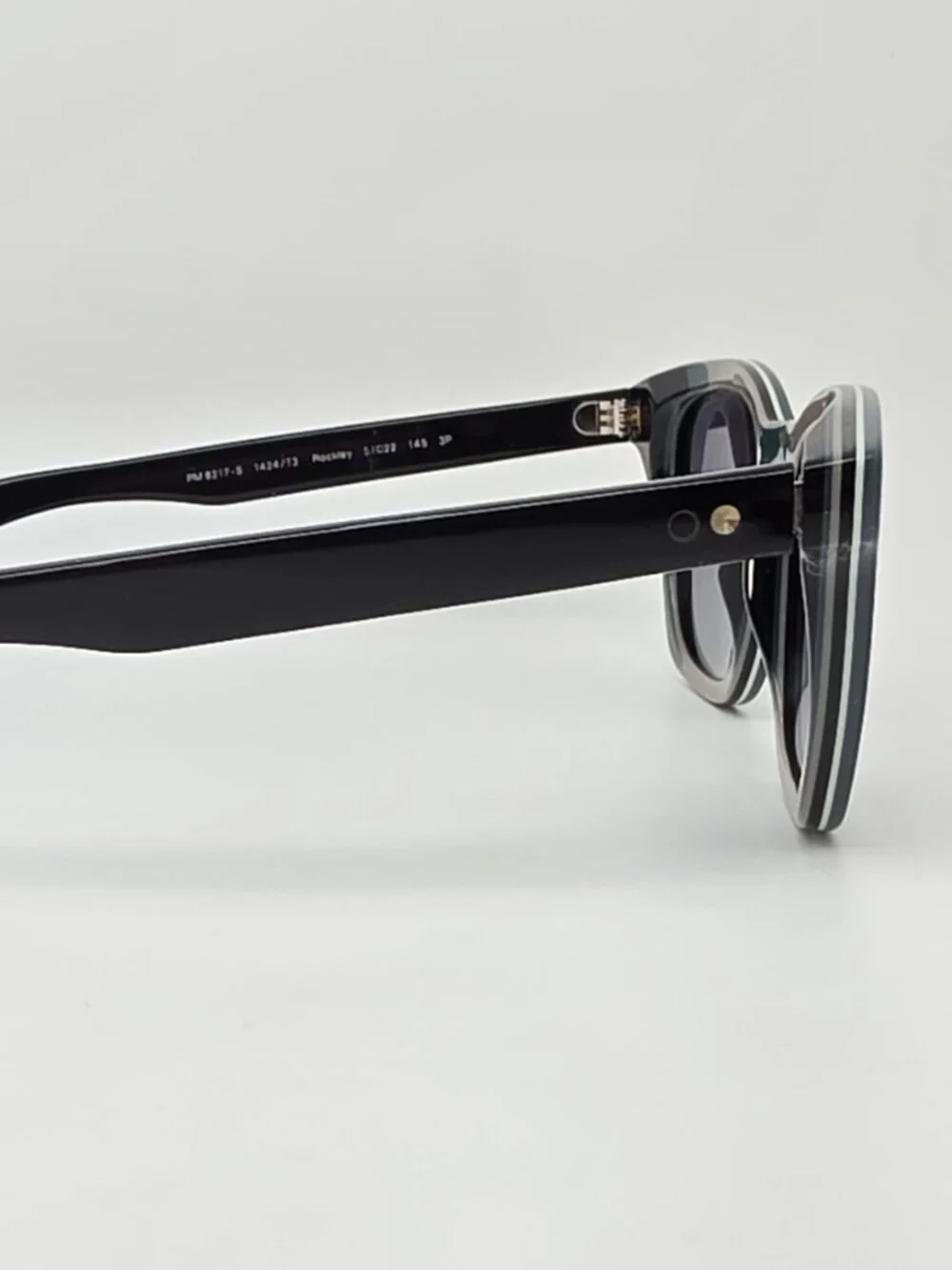 Paul Smith PM8217-S Rockley Onyx Stripe Frame Polarized Grey Lens Sunglasses